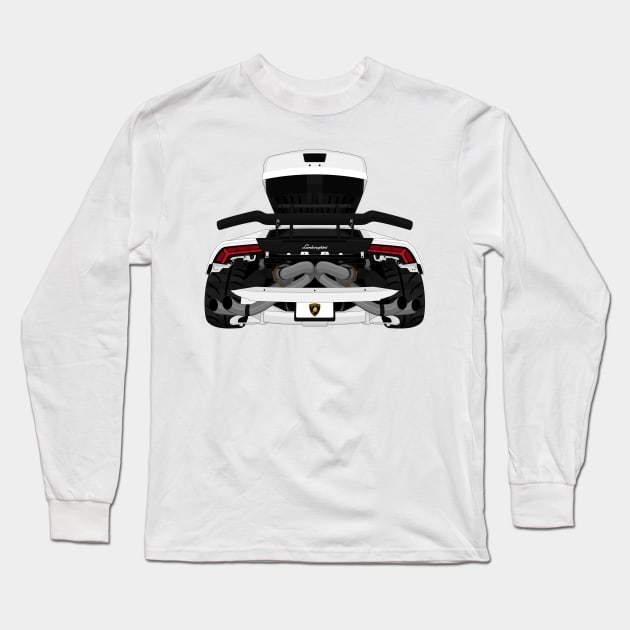 HURACAN WHITE Long Sleeve T-Shirt by VENZ0LIC